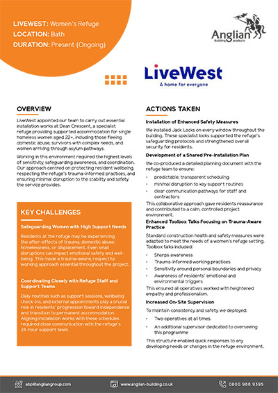 ABP Case Study - Traditional - LiveWest Refuge FINAL-1